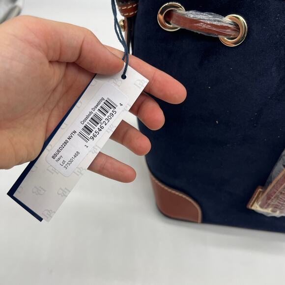 Dooney & Bourke Women Handbags Suede Drawstring Crossbody Navy - Picture 7 of 15